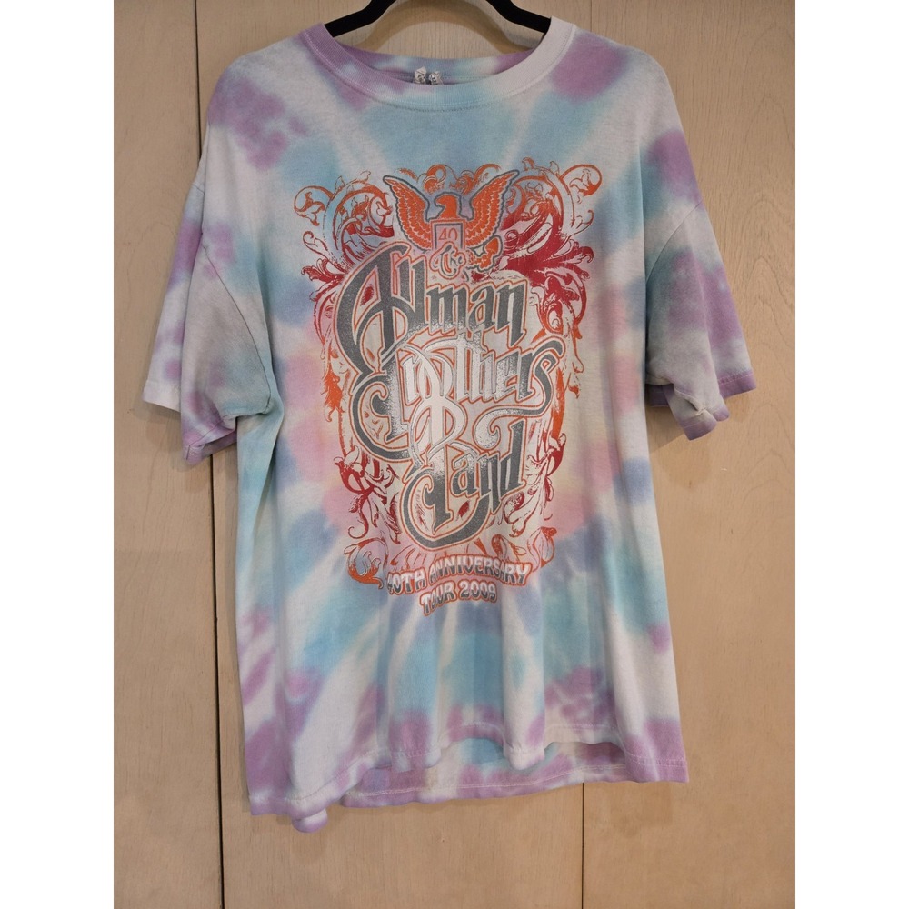 Allman Brothers Band 40th Anniversary Tour 2009 Tie Dye T-Shirt Size L
